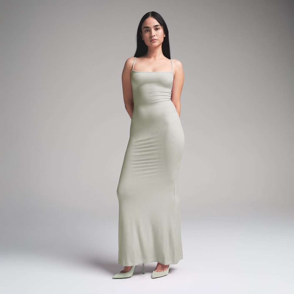SKIMS Soft Lounge Long Slip Dress in TALC - SIZE 2X